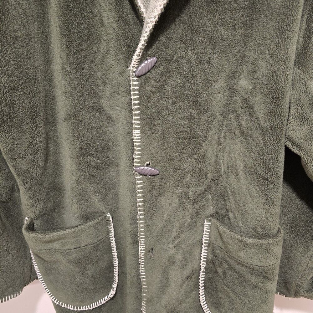 Vtg Quality Goods Canada Winter Nature Heavy Fleece Reversible Coat Jacket M/L - Picture 13 of 16